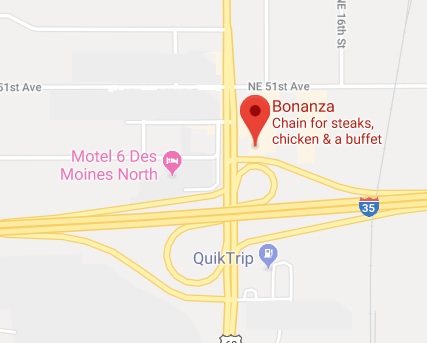 Friday Lunch Bunch Moves to Bonanza Steakhouse